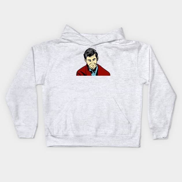 Norman bates Kids Hoodie by Fire Valley Designs